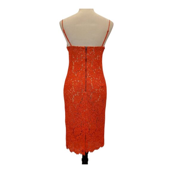 Tayla Dress by BARDOT SZ 6/S Vibrant Orange Cocktail Dress Spaghetti Straps - Picture 7 of 10